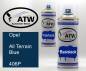 Preview: Opel, All Terrain Blue, 406P: 400ml Sprühdose + 400ml Klarlack - Set, von ATW Autoteile West.